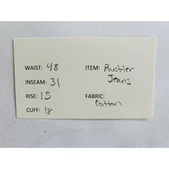 Rustler Jeans Mens Sz 48x30 Regular Straight Heavy Weight Light Wash - Picture 6 of 6